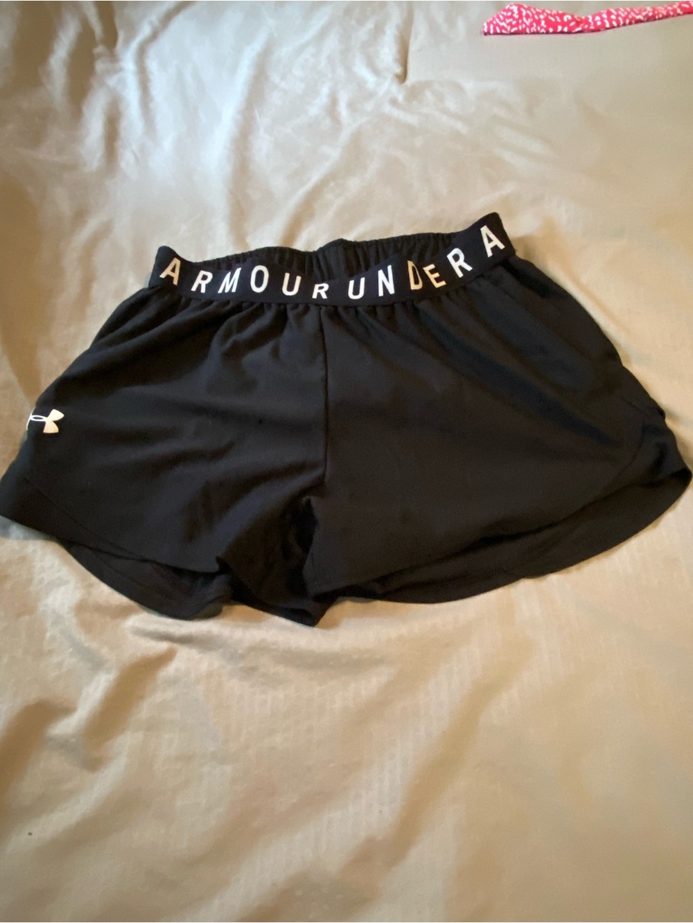 Under Armour Black Women's Athletic Shorts with Branded Waistband